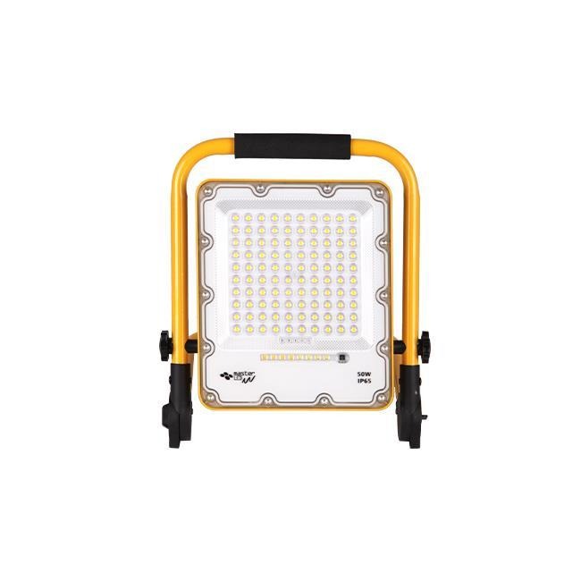 50W LED bouwlamp - Oplaadbaar - 8500 Lumen - IP65 - Neutraal wit 50W LED bouwlamp - Oplaadbaar - 8500 Lumen - IP65 - Neutraal wit